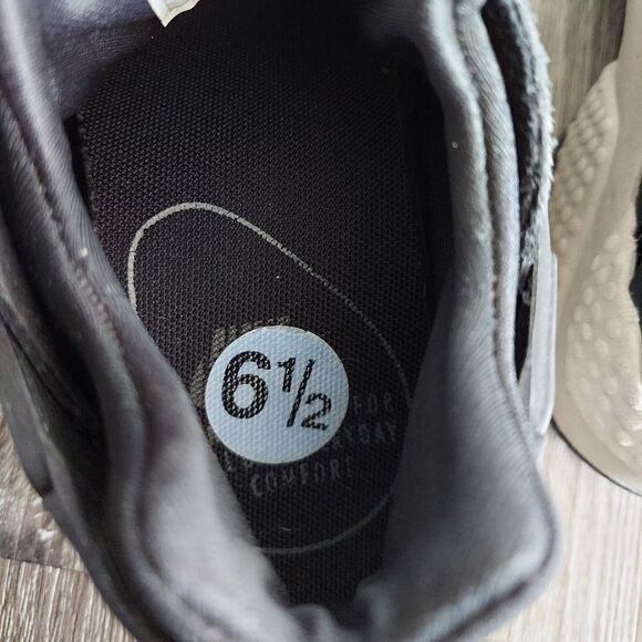 Nike Air Huarache Run Womens 859429-007 Black Suede & Denim Running Shoes 6.5 - Picture 7 of 8